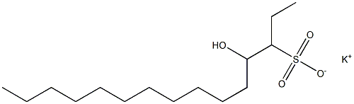 4-Hydroxypentadecane-3-sulfonic acid potassium salt 结构式
