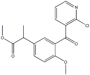 2-[3-(2-Chloronicotinoyl)-4-methoxyphenyl]propionic acid methyl ester 结构式