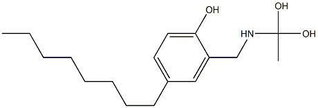 2-[(1,1-Dihydroxyethyl)aminomethyl]-4-octylphenol 结构式