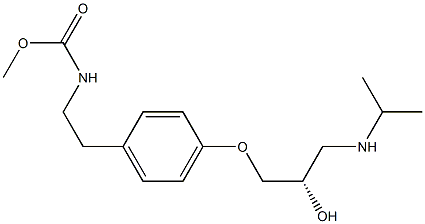 [4-[(S)-2-Hydroxy-3-(isopropylamino)propoxy]phenethyl]carbamic acid methyl ester 结构式