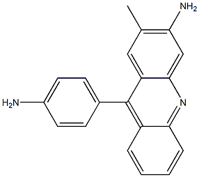 9-(4-Aminophenyl)-2-methyl-3-acridinamine 结构式