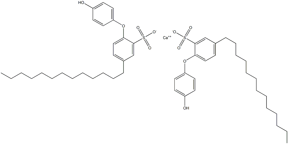 Bis(4'-hydroxy-4-tridecyl[oxybisbenzene]-2-sulfonic acid)calcium salt 结构式