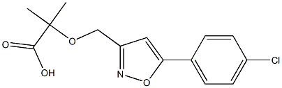 2-[[5-(4-Chlorophenyl)-3-isoxazolyl]methoxy]-2-methylpropionic acid 结构式