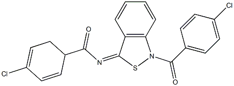 1-(p-Chlorobenzoyl)-3(1H)-(p-chlorobenzoyl)imino-2,1-benzisothiazole 结构式