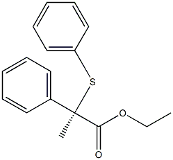 [R,(-)]-2-Phenyl-2-(phenylthio)propionic acid ethyl ester 结构式