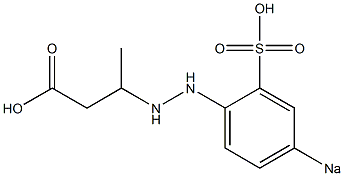 3-[2-(4-Sodiosulfophenyl)hydrazino]butanoic acid 结构式