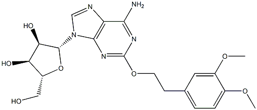 2-[2-(3,4-Dimethoxyphenyl)ethoxy]adenosine 结构式