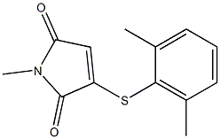 2-(2,6-Dimethylphenylthio)-N-methylmaleimide 结构式