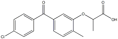 2-[5-(p-Chlorobenzoyl)-o-tolyloxy]propionic acid 结构式