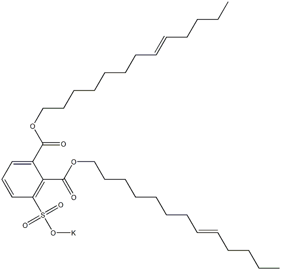 3-(Potassiosulfo)phthalic acid di(8-tridecenyl) ester 结构式