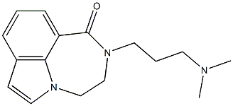 3,4-Dihydro-2-[3-(dimethylamino)propyl]pyrrolo[3,2,1-jk][1,4]benzodiazepin-1(2H)-one 结构式