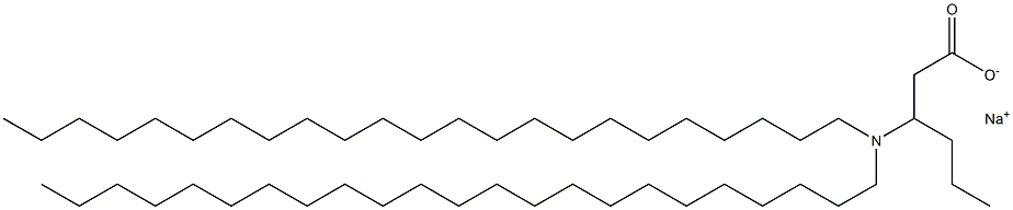 3-(Ditricosylamino)hexanoic acid sodium salt 结构式