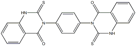 3,3'-(1,4-Phenylene)bis[1,2-dihydro-2-thioxoquinazolin-4(3H)-one] 结构式