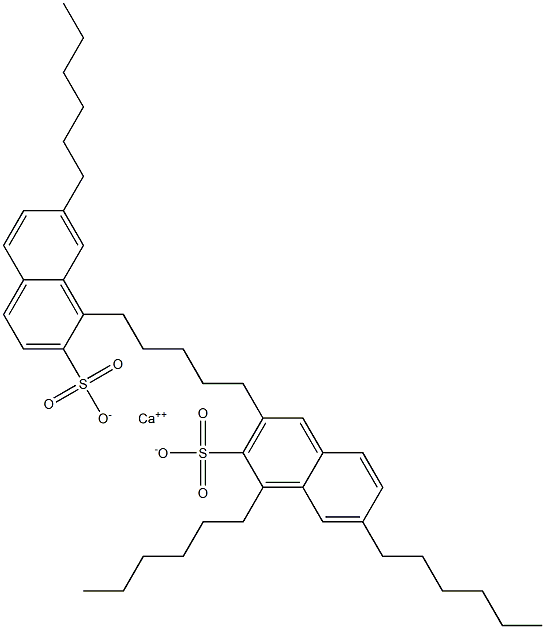Bis(1,7-dihexyl-2-naphthalenesulfonic acid)calcium salt 结构式