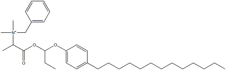 N,N-Dimethyl-N-benzyl-N-[1-[[1-(4-tridecylphenyloxy)propyl]oxycarbonyl]ethyl]aminium 结构式