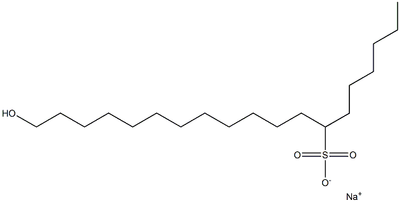 19-Hydroxynonadecane-7-sulfonic acid sodium salt 结构式