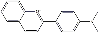 2-[4-(Dimethylamino)phenyl]chromenylium 结构式