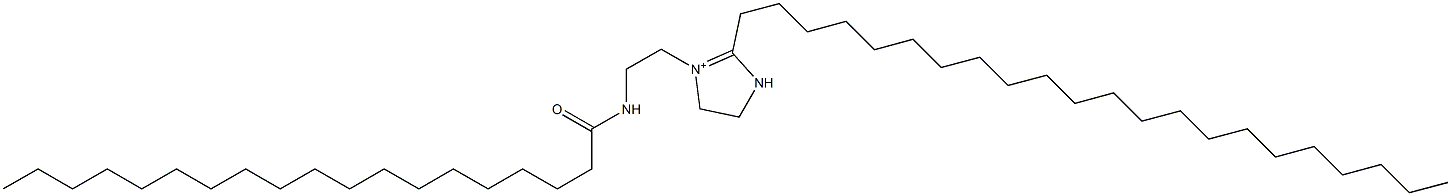 2-Docosyl-1-[2-(nonadecanoylamino)ethyl]-1-imidazoline-1-ium 结构式