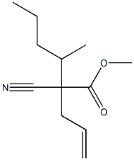 2-Cyano-2-(1-methylbutyl)-4-pentenoic acid methyl ester 结构式