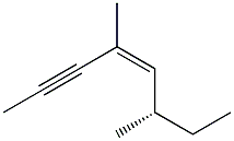 (4Z,6S)-4,6-Dimethyl-4-octen-2-yne 结构式