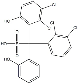 (2,3-Dichlorophenyl)(2,3-dichloro-6-hydroxyphenyl)(2-hydroxyphenyl)methanesulfonic acid 结构式