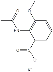 2-(Acetylamino)-3-methoxybenzenesulfinic acid potassium salt 结构式
