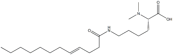 N6-(4-Dodecenoyl)-N2,N2-dimethyllysine 结构式