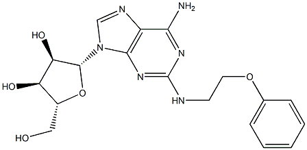 2-(2-Phenoxyethylamino)adenosine 结构式