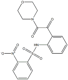 2-Nitro-N-[2-[(morpholinocarbonyl)carbonyl]phenyl]benzenesulfonamide 结构式