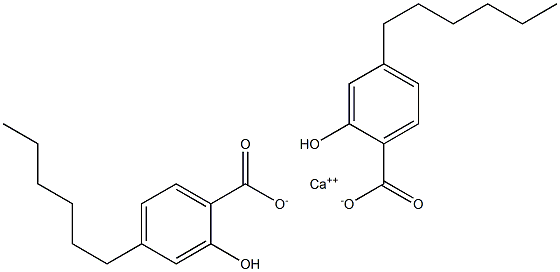 Bis(4-hexyl-2-hydroxybenzoic acid)calcium salt 结构式