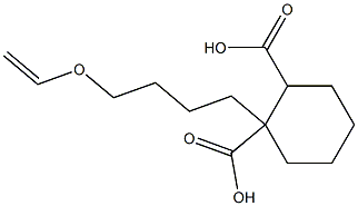 1,2-Cyclohexanedicarboxylic acid-1-[4-(vinyloxy)butyl] ester 结构式