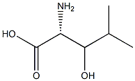 (2R)-3-Hydroxy-2-amino-4-methylpentanoic acid 结构式