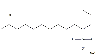 14-Hydroxypentadecane-5-sulfonic acid sodium salt 结构式