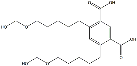 4,6-Bis[5-(hydroxymethoxy)pentyl]isophthalic acid 结构式