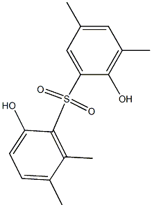 2,2'-Dihydroxy-3,5,5',6'-tetramethyl[sulfonylbisbenzene] 结构式