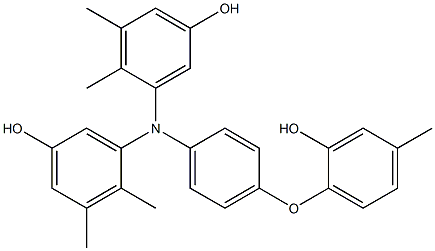 N,N-Bis(5-hydroxy-2,3-dimethylphenyl)-4-(2-hydroxy-4-methylphenoxy)benzenamine 结构式