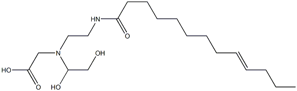 N-(1,2-Dihydroxyethyl)-N-[2-(9-tridecenoylamino)ethyl]aminoacetic acid 结构式