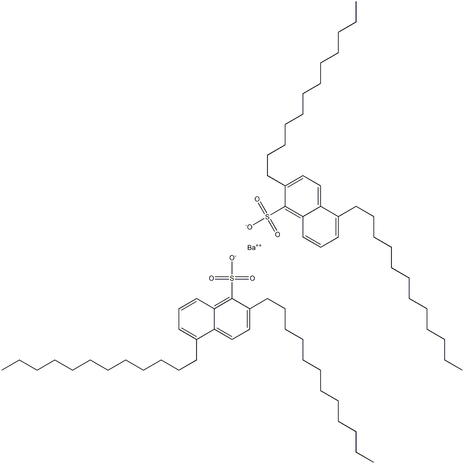 Bis(2,5-didodecyl-1-naphthalenesulfonic acid)barium salt 结构式