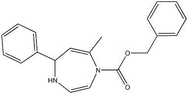 7-Methyl-5-phenyl-4,5-dihydro-1H-1,4-diazepine-1-carboxylic acid benzyl ester 结构式