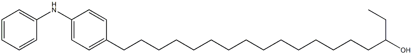 4-(16-Hydroxyoctadecyl)phenylphenylamine 结构式