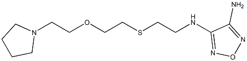 3-[[8-(Pyrrolidin-1-yl)-6-oxa-3-thiaoctan-1-yl]amino]-4-aminofurazan 结构式