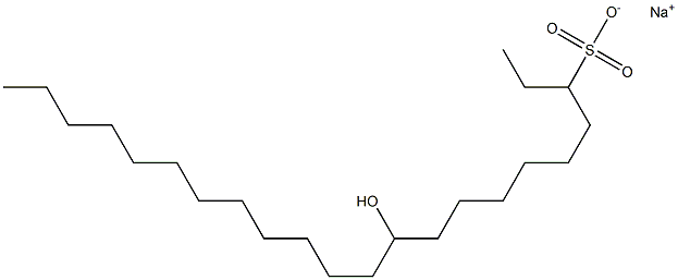 10-Hydroxydocosane-3-sulfonic acid sodium salt 结构式