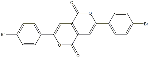 3,7-Bis(4-bromophenyl)pyrano[4,3-c]pyran-1,5-dione 结构式