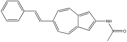 2-(Acetylamino)-6-(2-phenylethenyl)azulene 结构式