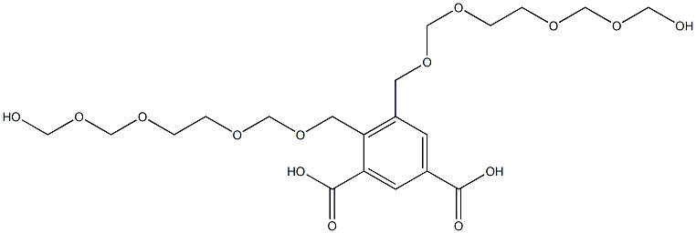 4,5-Bis(10-hydroxy-2,4,7,9-tetraoxadecan-1-yl)isophthalic acid 结构式