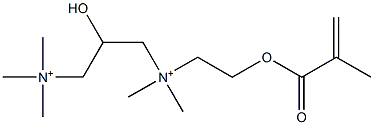 2-Hydroxy-N,N,N,N',N'-pentamethyl-N'-[2-[(2-methyl-1-oxo-2-propenyl)oxy]ethyl]-1,3-propanediaminium 结构式
