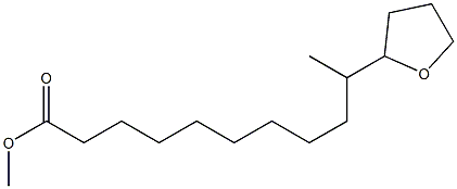 10-(Tetrahydrofuran-2-yl)undecanoic acid methyl ester 结构式