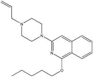 3-(4-Allylpiperazino)-1-(pentyloxy)isoquinoline 结构式