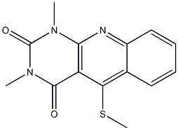 1,3-Dimethyl-5-(methylthio)pyrimido[4,5-b]quinoline-2,4(1H,3H)-dione 结构式