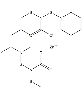 Dimethylpiperidine-N-dithiocarbamic acid zinc salt 结构式